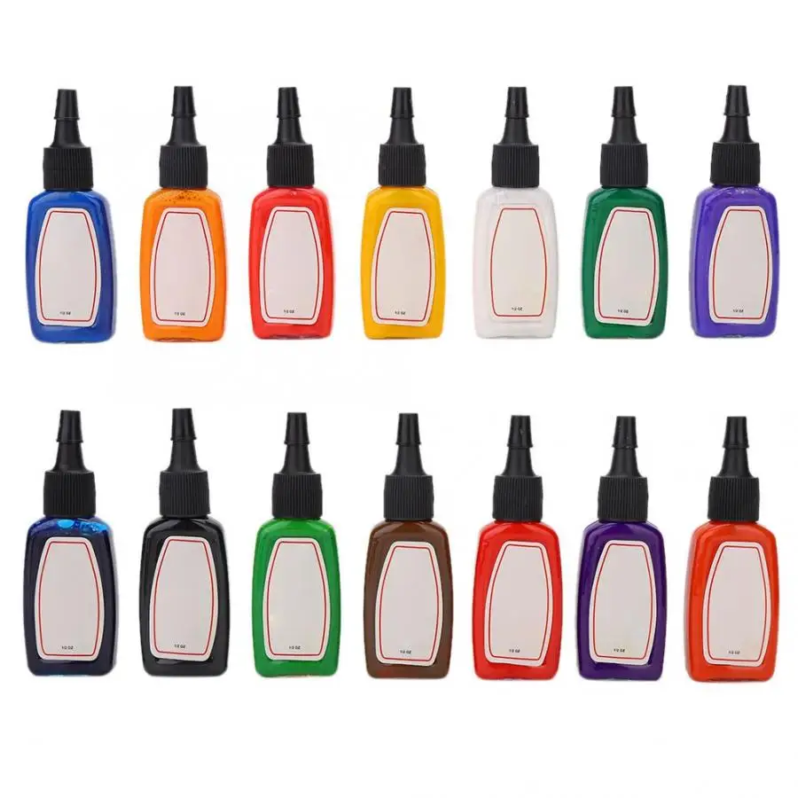 14 шт./компл. стойкие чернила для татуировки аксессуары татуировок инструменты