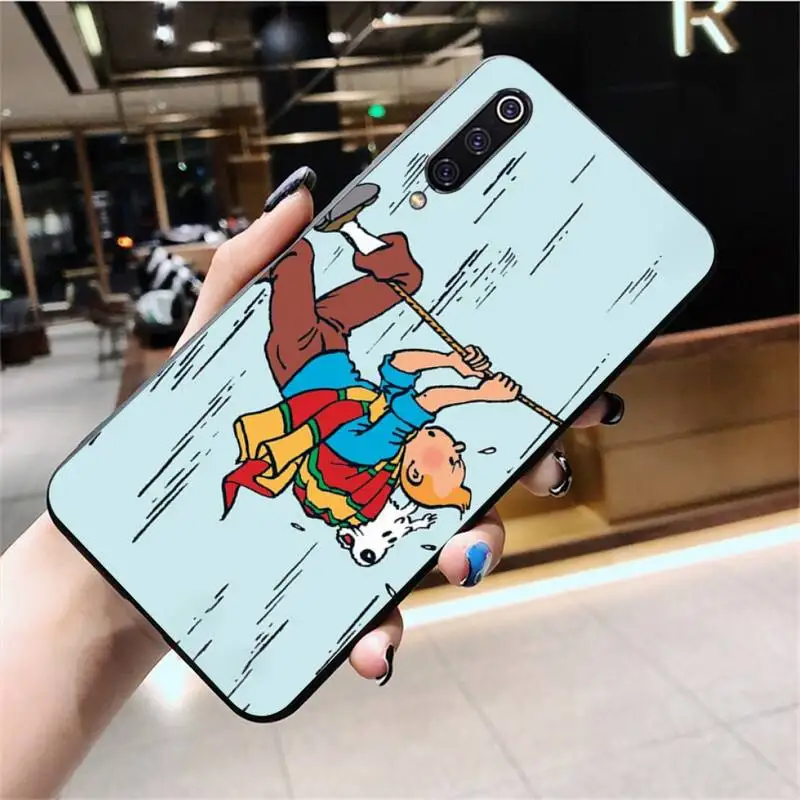 

Adventures of Tintin Anime Black TPU Soft Phone Case Cover for Huawei Honor 30 20 10 9 8 8x 8c v30 Lite view pro