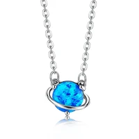 zemior s925 sterling silver necklace for women blue planet pendent necklace beautiful small globe life joy gifts fine jewelry