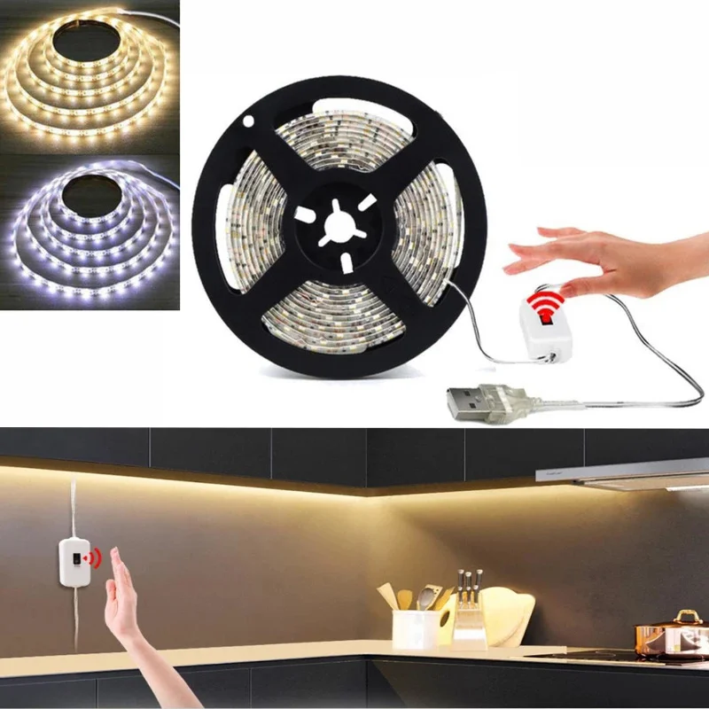 

DC 5V Light USB Motion LED Backlight LED TV Cabinet Kitchen LED Light Bar Hand Sweep Swing Switch Sensor Light Diode Light