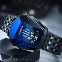 golden luxury brand trend cool men wrist watches stainless steel technology fashion quartz watch for men 2021 relogio masculino