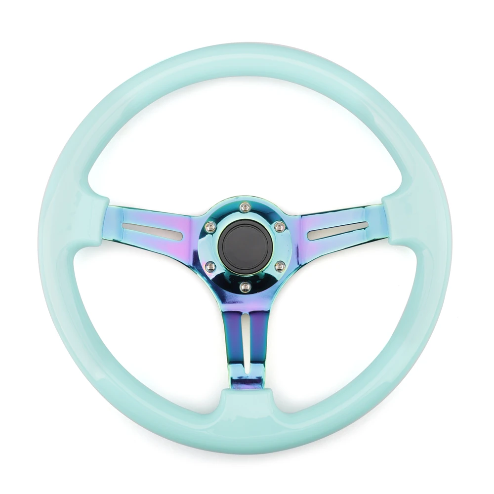 CNSPEED Neo хром 350 мм 14 дюймов Руль ABS руль YC100437 - Color: Sky blue