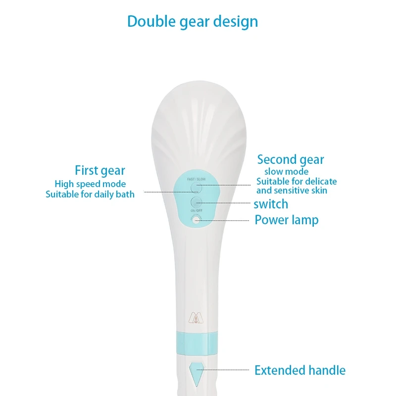 

Automatic Shower Brush Multifunctional Electric Bath Cleaning Massage Brush Waterproof Anti-Slip Shower Spa Tool