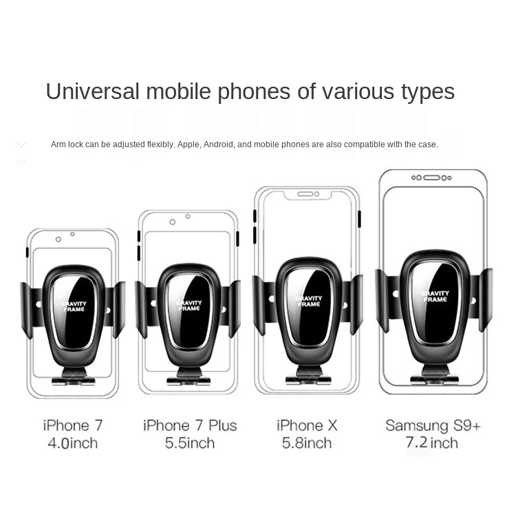 360 Rotate Phone Holder In Car  Gravity No Magnet  Bracket Automobile Air Outlet Car Phone Holder Auto Stand Universal Air Vent