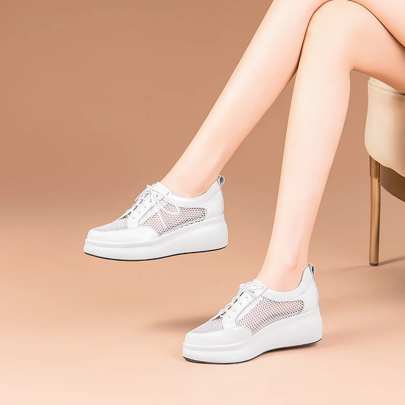 

EGONERY spring summer New Style Women Leisure Working Shoes Solid color Comfortable Concise office lady frenulum Gauze