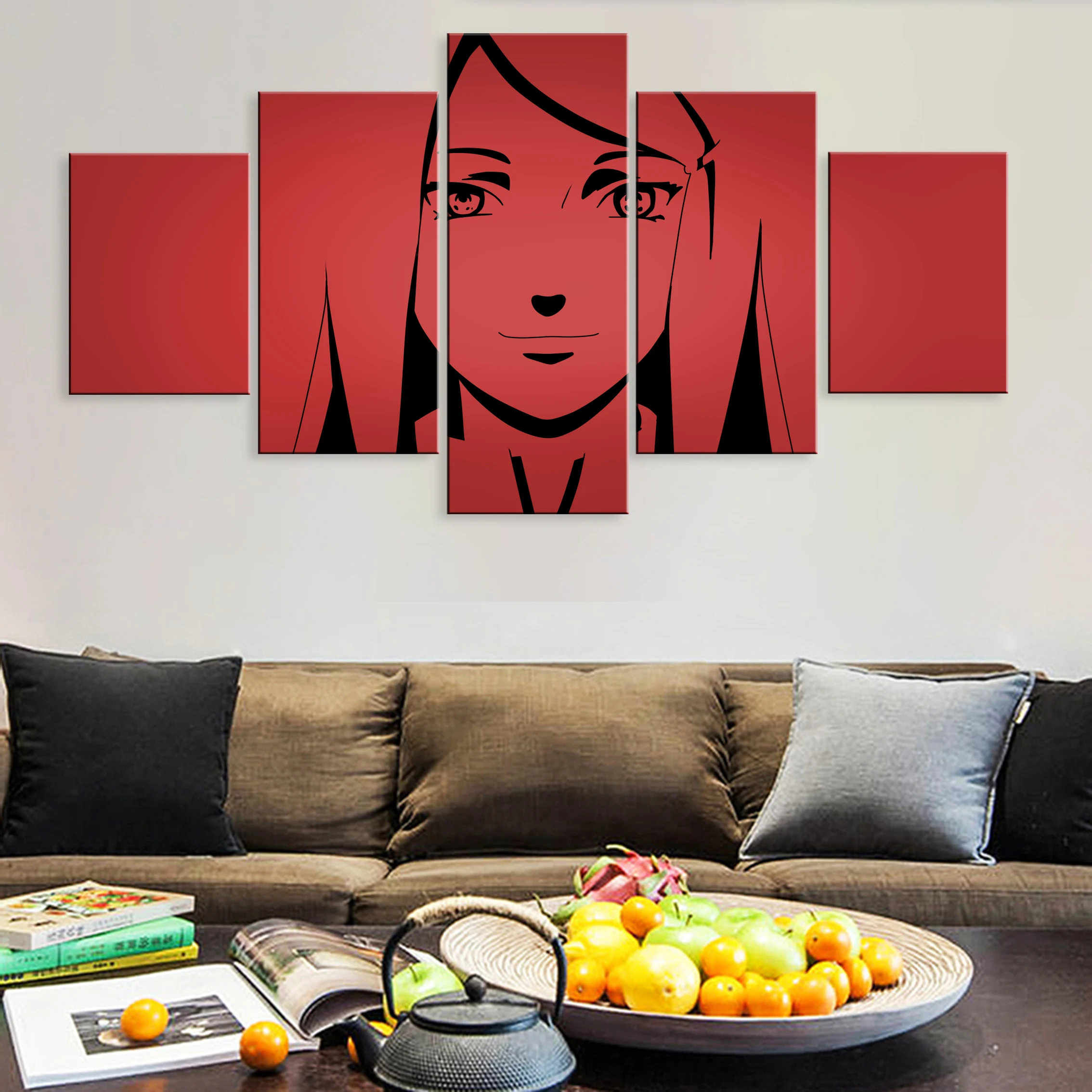 

Hd Decoration 5 Pieces Oil Modular Poster Painting Canvas For Living Room Home Decor Framework Anime NARUTO