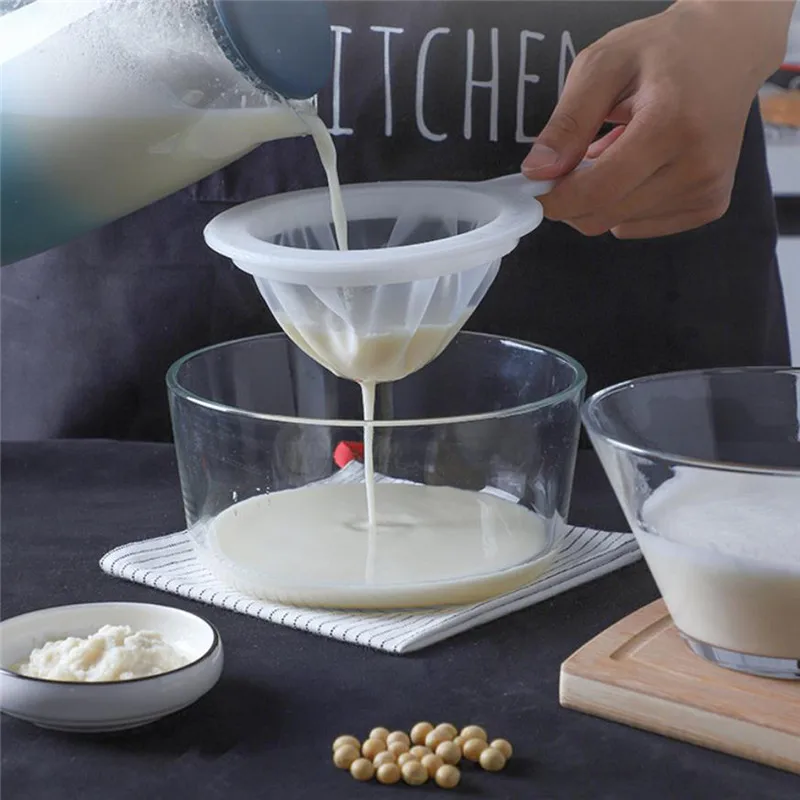 Home Kitchen Tool Lightweight Soy Milk Filter High Density Handheld Juice Mesh Sieve Colander Net | Дом и сад