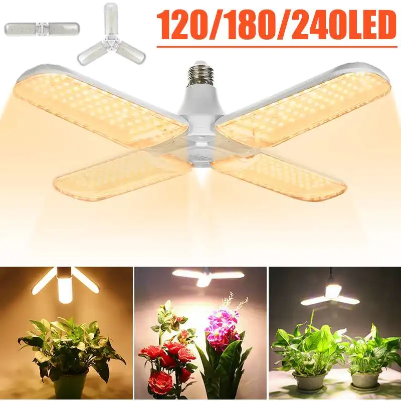 

Newest Full Spectrum LED Grow Light 100W 150W 200W Plant Lights E27 Bulb Phytolamp Warm White for Indoor Greenhouse Vegs