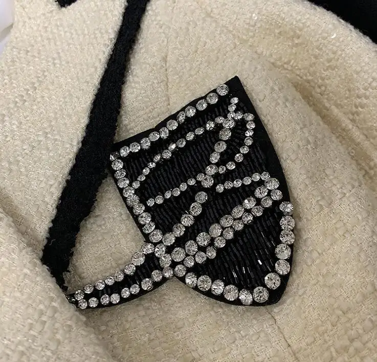 Женский твидовый пиджак элегантный длинный шерстяной дизайнерский подиумный