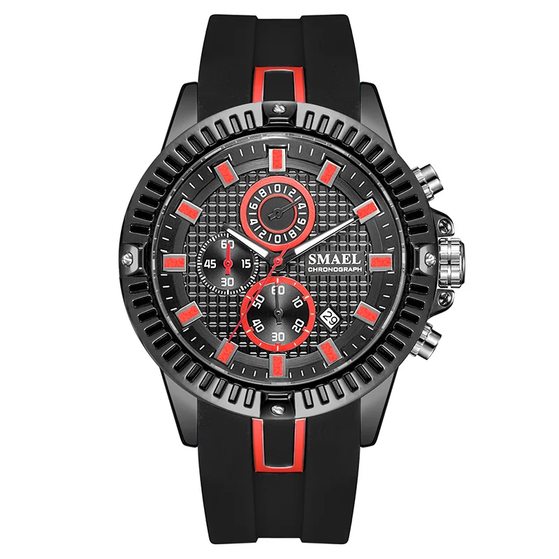 

SMAEL Causal Men's Watches Silicone Strap Man Watch Chronograph Waterproof Men Clock Reloj Hombre Sport Quartz Wristwatch