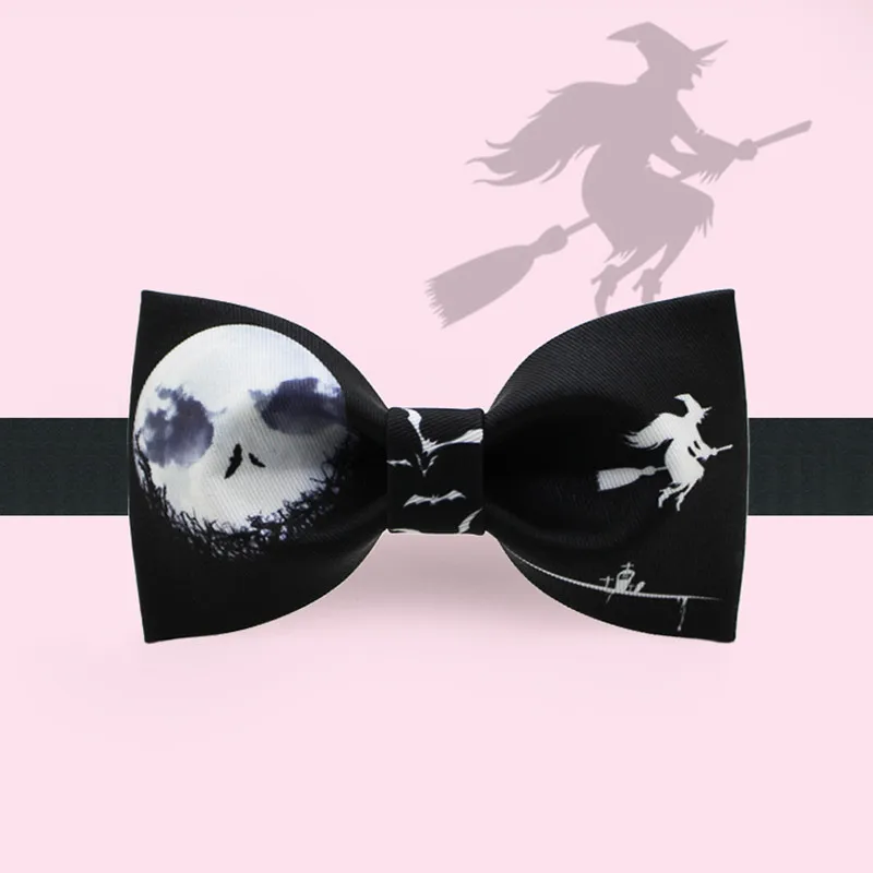 

Bow Tie Adjustable Size With Gift Box Witch Printed Party Ties Branded Design Butterfly Bow Halloween