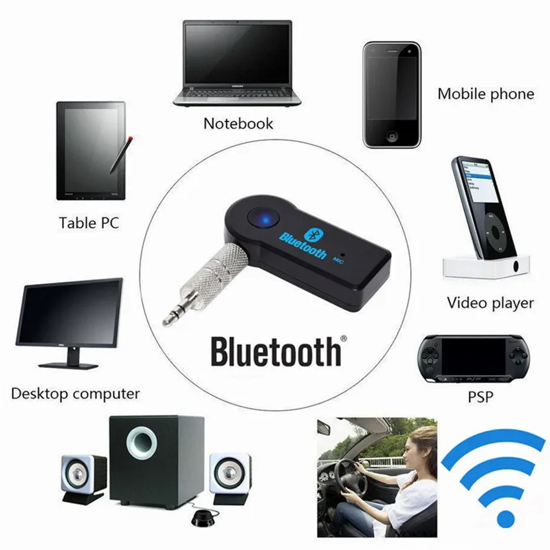 3 5 мм беспроводной Bluetooth AUX аудио стерео музыка домашний Автомобильный приемник
