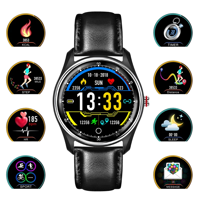 Смарт-часы MX9 с пульсометром, влагозащитой IP68, пульсометром, ЭКГ, ФПГ, для Android/IOS