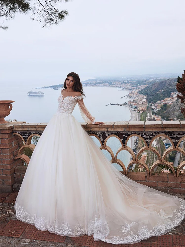 

MNGRL New Simple Wedding Dress Backless Sleeveless Design Chiffon Lace Bride Dresses Princess Dress Plus Size Tailor-made