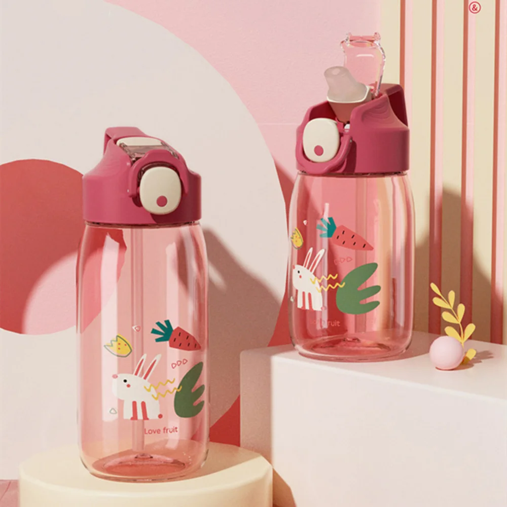 

400 мл/550 мл, детская бутылка для воды из высококачественного материала с соломинкой, герметичная, не содержит БФА, прочная пластиковая бутылк...