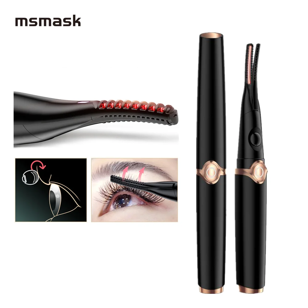 

2 In 1 Double-Sided Heated Eyelash Curler Rechargeable Electric EyeLash Curling Pen With 3 Gears Eye Lashes Lifting Makeup Tools