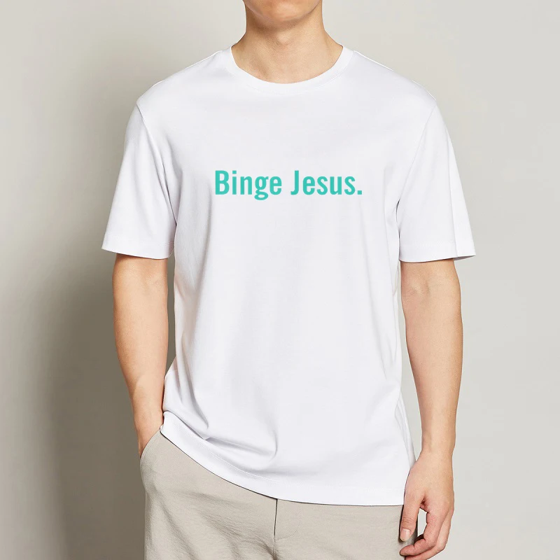 

100 cotton jesus t shirts off white The Chosen Merch Binge Jesus Men's Shirt harajuku soft tee casual oversized streetwear 3xl