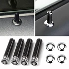 4 шт.компл., автомобильная насадка на Внутренний дверной замок, насадка на булавке, защита от кражи, нержавеющая сталь, углеродное волокно, подходит для логотипа BMW Benz GM