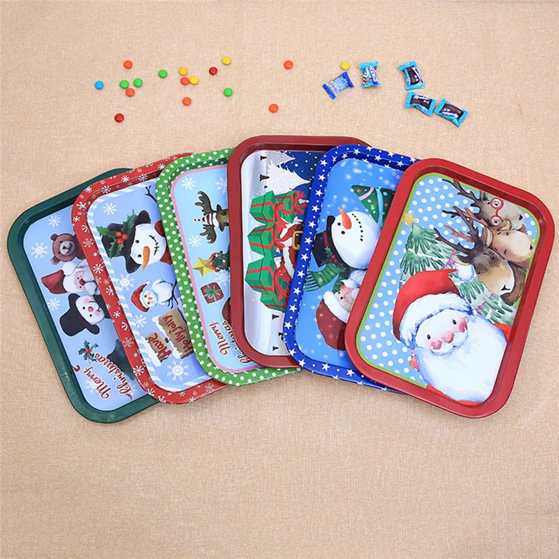 Милый прямоугольник Рождественский Санта и Олень Медведь Подарочные коробки