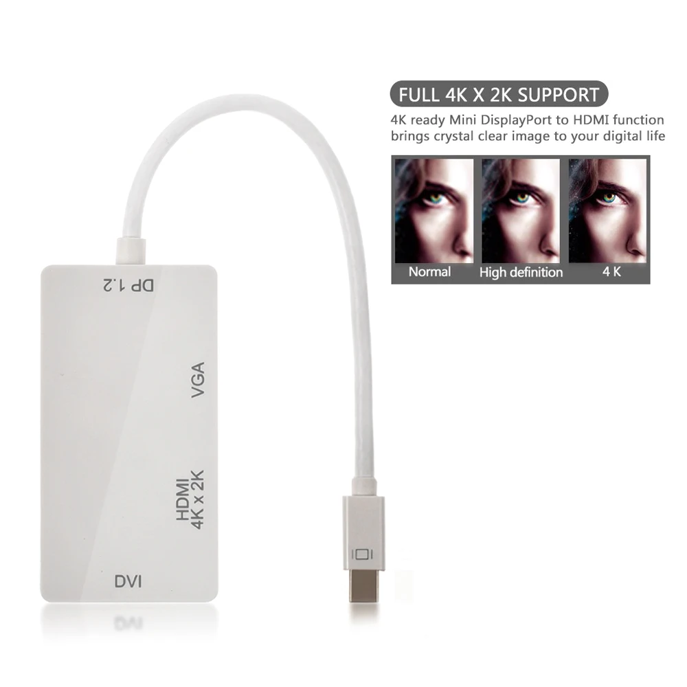 LiNKFOR мини дисплейный Порт Thunderbolt к HDMI DVI VGA кабель Адаптер DP V1.2 версия 4K x 2K для Mac Book