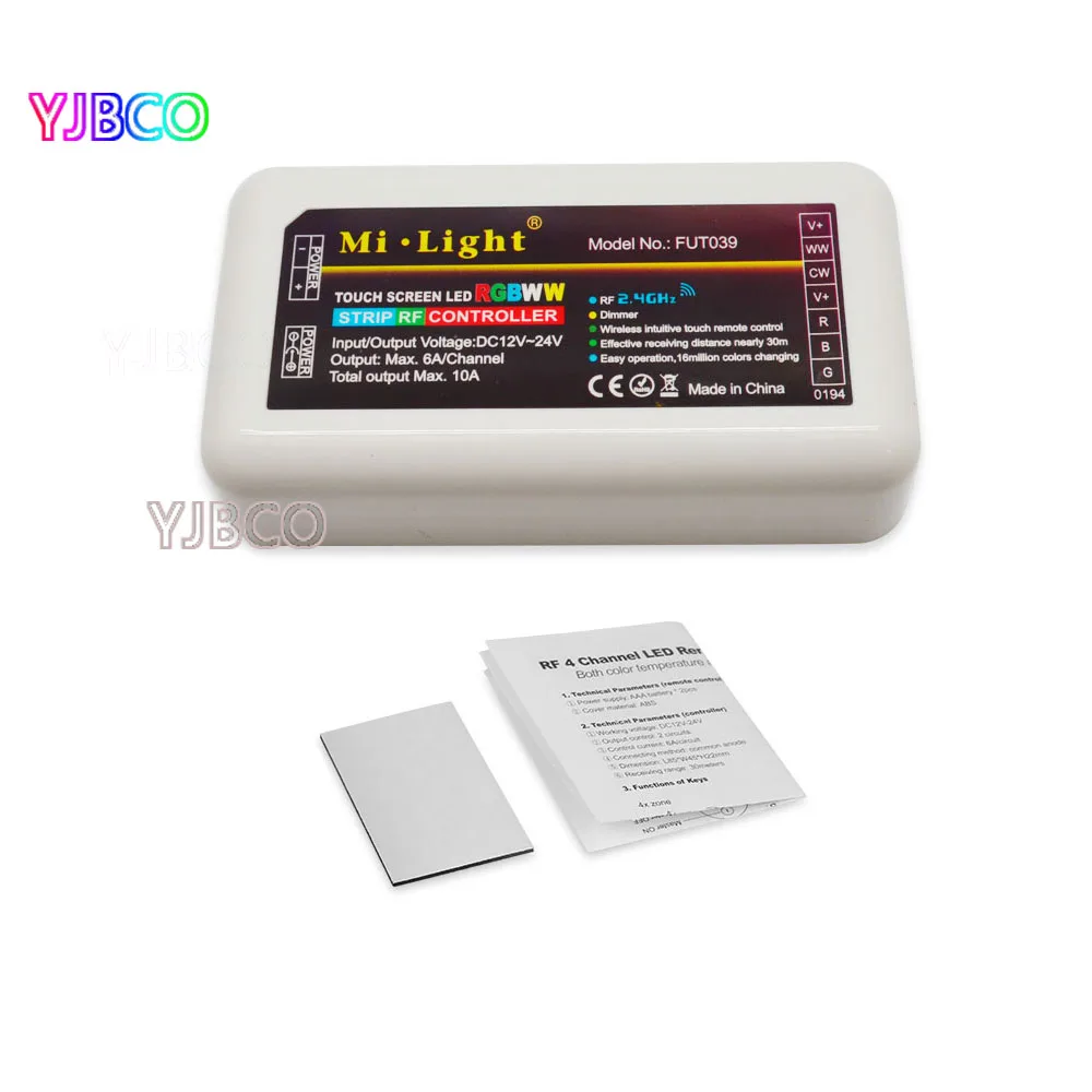 Беспроводной Miboxer 2 4G 4 зонный FUT039 беспроводной RGB + CCT светодиодный контроллер