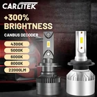 Светодиодные фары Carlitek H7 22000LM CSP чип H1 H4 H11 H8 H9 9005 9006 HB3 HB4 Canbus без ошибок 4300K 6000K 8000K 120W высокая мощность