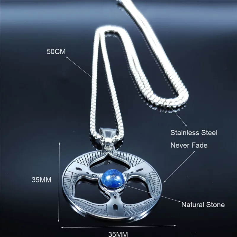 

2021 ThreeBirdsPendant NecklaceGoddessBirdsReligiousAmuletNecklaces Jewelry collar acero inoxidable mujer N4013S02