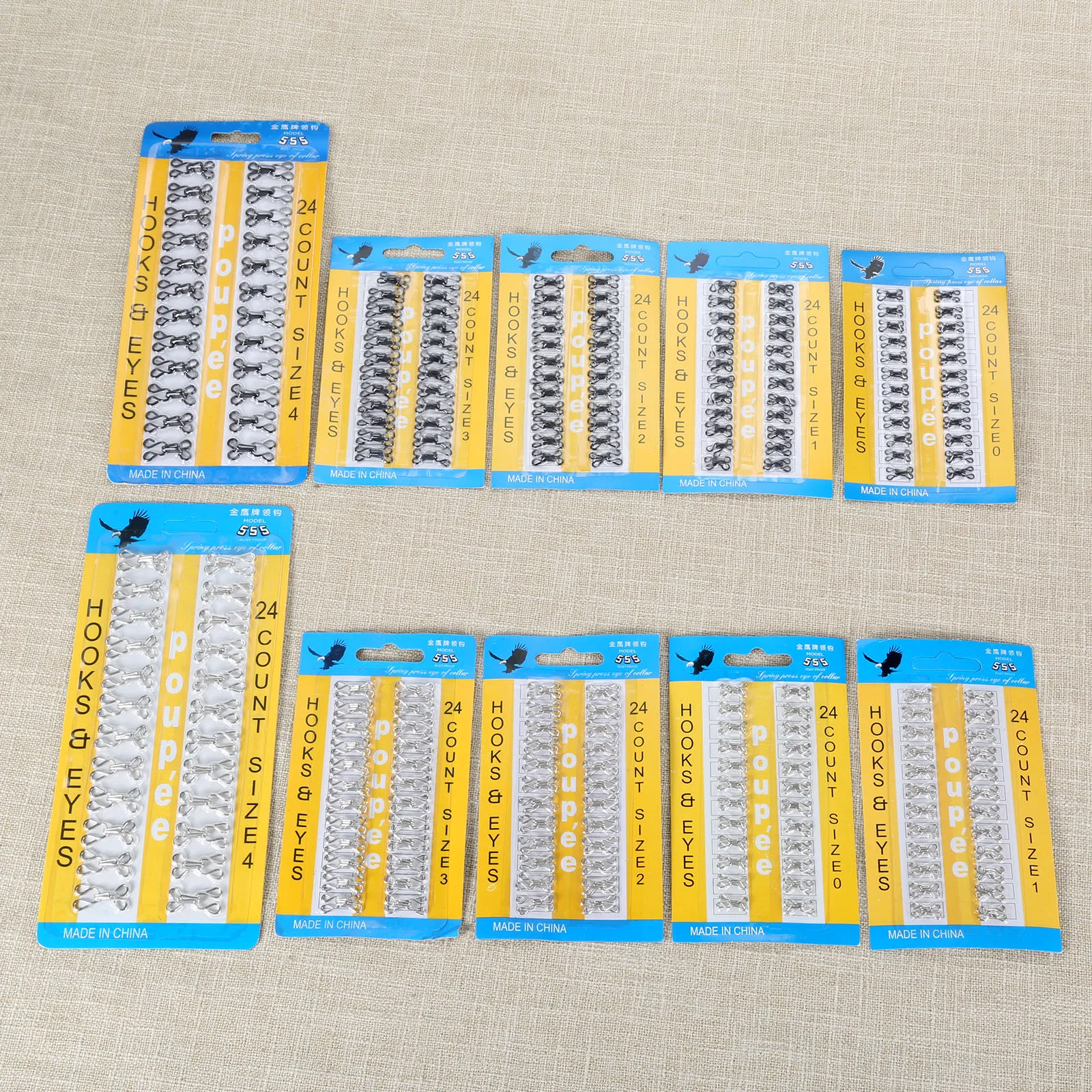 2 пакета (ов) крюк и глаз застежка металлическая пряжка с кнопкой для костюм