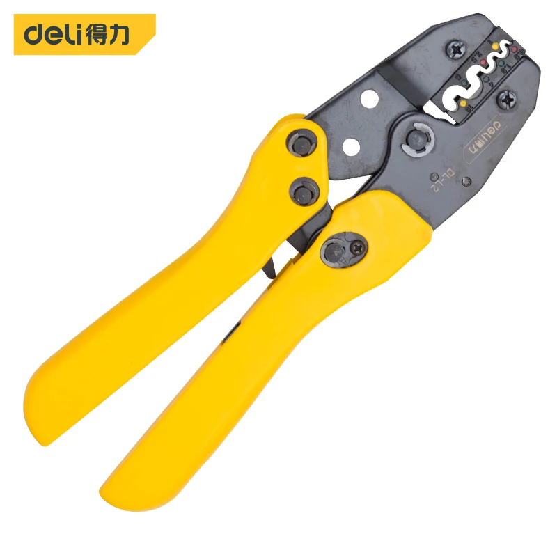 Deli Cold Press Self-adjusting Terminal Wire Cable Crimping Pliers Tool For 0.5-1 1.5 2.5 4 6 10 Multi-function Electrician Tool