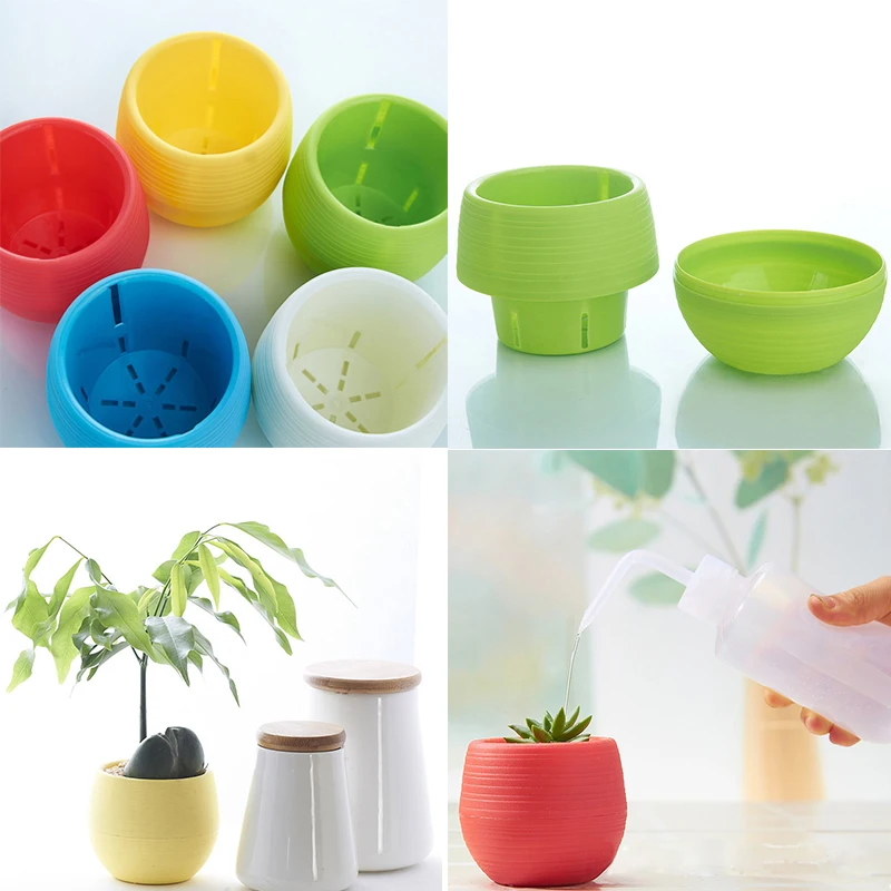 Креативный экологически чистый мини цветной круглый пластиковый цветочный