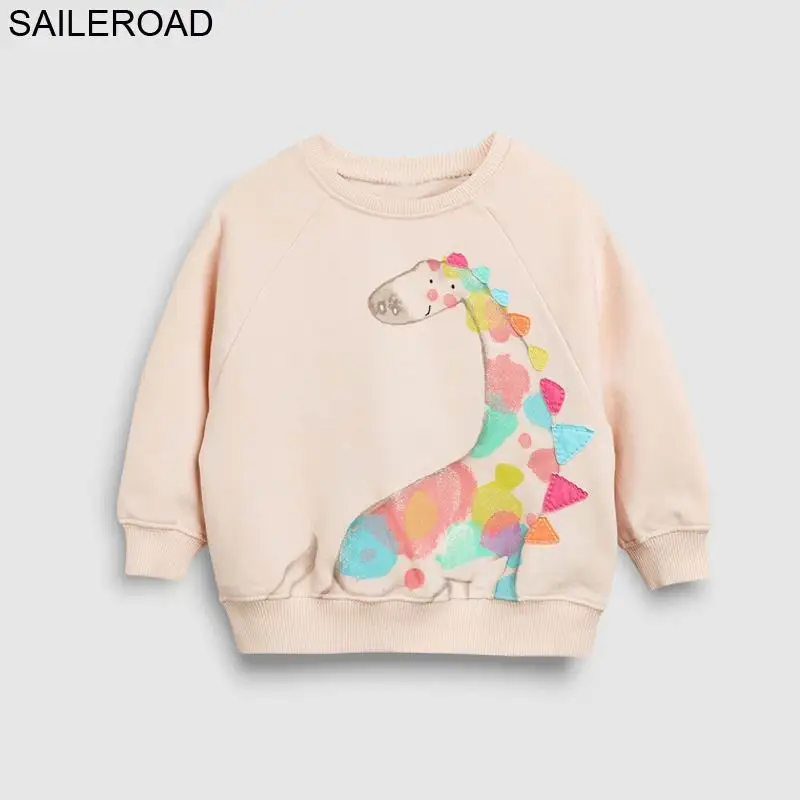SAILEROAD от 2 до 7 лет Мультфильм Cat Аппликации Девушки Свитера Зимняя Девушка Блузки Свитер Дети Девушка Кардиган Теплая Одежда - Цвет: 4623 same picture