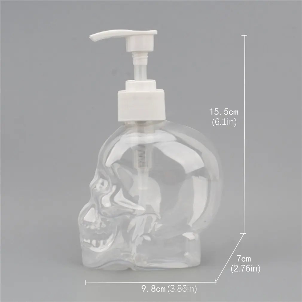 

Creative Skull Bathroom Liquid Soap Dispenser 350ml Hand Soap Bottle Shower Gel Shampoo Fillable Bottle