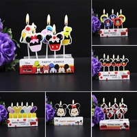 disney happy children birthday party decorations cake candles cartoon figures mickey minnie pooh bear creative candle gifts