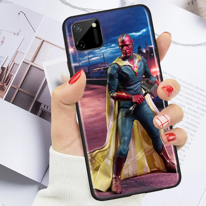 

Vision marvel hero for OPPO Realme V15 X5 X3 X50 X7 X2 C17 C11 C3 C2 7 7i 6 6S 6i 5 3 2 Pro Soft Black Phone Case