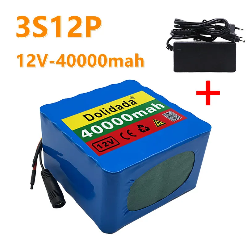 

12V 40Ah 3S12P 11,1 V 12,6 V Lithium-Batterie Pack für Inverter Xenon Lampe Solar Straße licht Sightseeing Auto Etc + Ladegerät