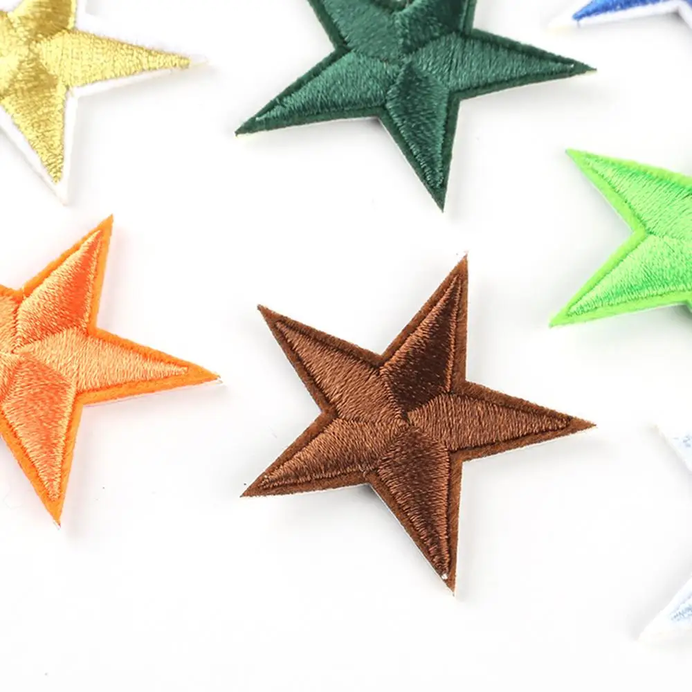 33Pcs/Set 33Colors Star Patch Badge Embroidery Iron On Patches Sewn Applique Embroidered Art DIY Craft Clothes | Дом и сад