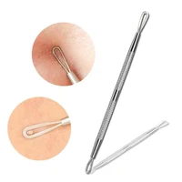 1pc silver double head acne comedone needle blackhead remover whitehead pimple extractor cleaner tool spot popper tool skin care