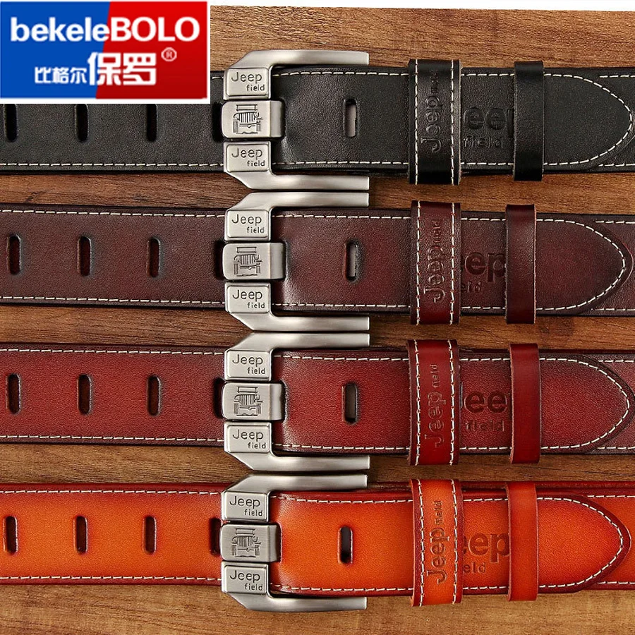 

Genuine Leather For Men High Quality Black Buckle Jeans Belt Cowskin Casual Belts Business Belt Cowboy waistband
