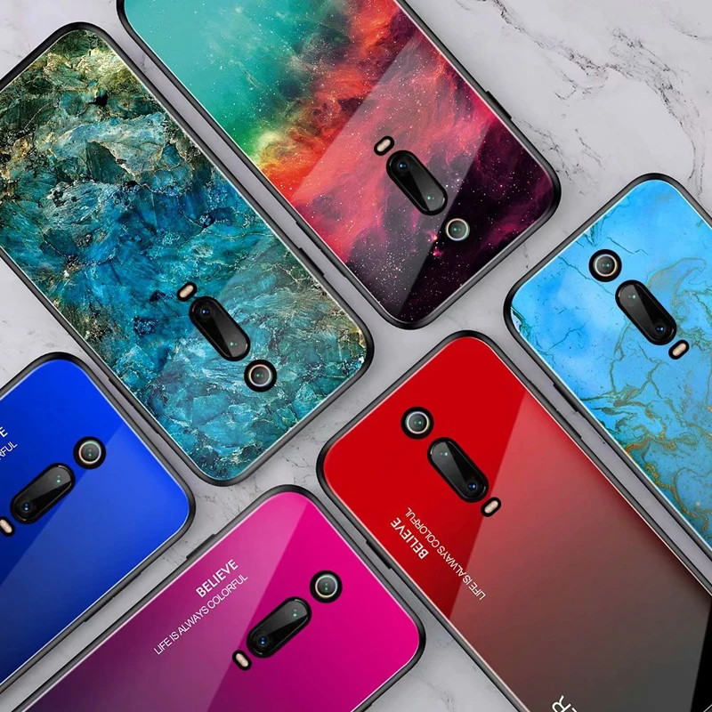 Чехол для Xiaomi Mi 9T Pro 9 SE CC9 CC9E Redmi K20 Note 7 A3 Lite Мягкий бампер с мраморным стеклом чехол |