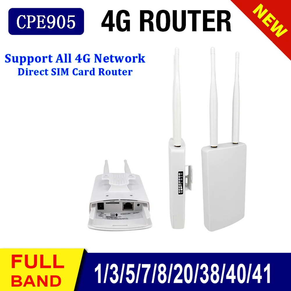 

CPE905-58 4G LTE Router Unlock Mobile Hotspot Dual External Antennas Gateway CPE Modem 4g Wifi Router With Sim Card Slot