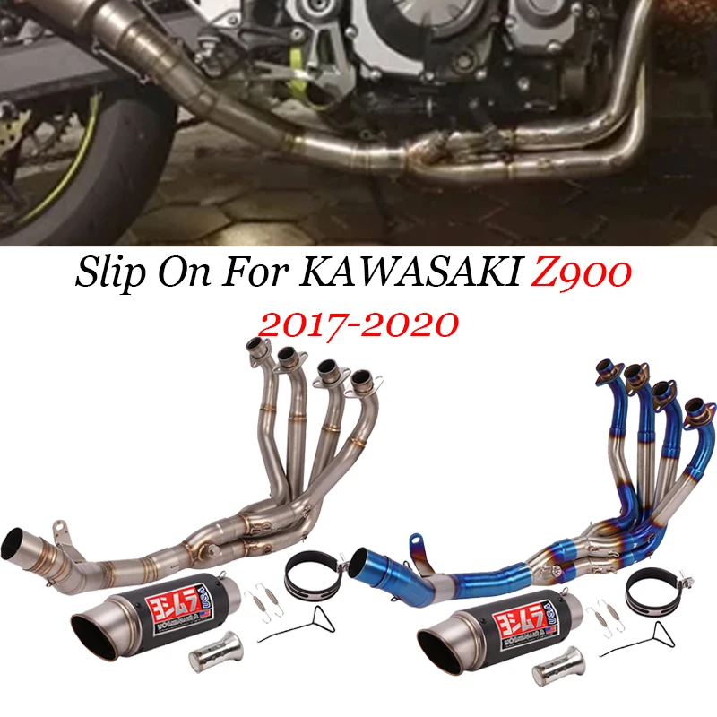 

Полностью система выхлопной трубы Yoshimura для Kawasaki Z900 2017-2020, слипоны на передней средней звеньевой трубе, глушитель из углеродного волокна