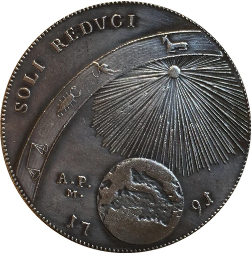 

1791 Italy 1 Piastra - Ferdinando IV coins copy