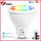 ZigBee 3,0 Smart RGBCCT GU10 LED Spot светильник Pro 4W лампа Tuya Smart Life приложение RF пульт дистанционного управления работает с Alexa Echo Plus