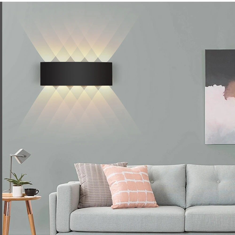 

12W Nordic LED Wall Lamp Aluminum Waterproof Outdoor Led luminaire Wall lights for Courtyard Porch Garden Bathroom Indoor light