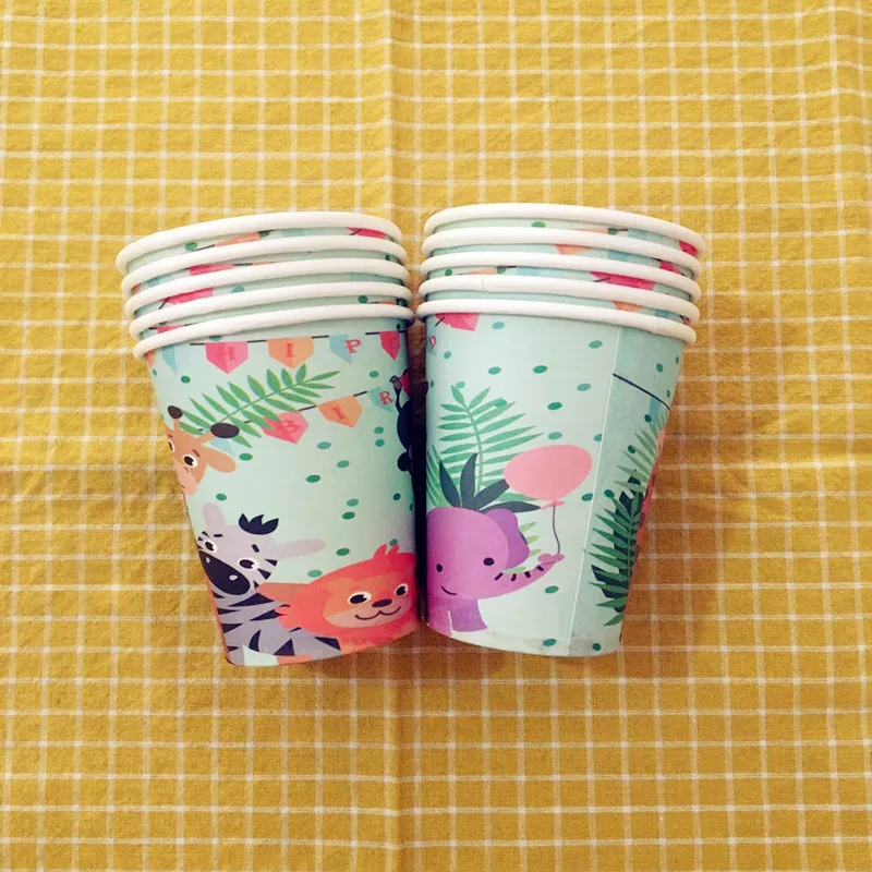 42 шт./компл. праздничные принадлежности набор одноразовой посуды в виде милых