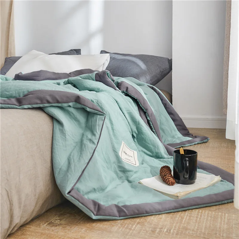 للبيع المنسوجات المنزلية الجديدة الفراش لحاف صيفي البطانيات رقيقة المعزي قابل للغسل غطاء السرير اللحف مناسبة للكبار الاطفال