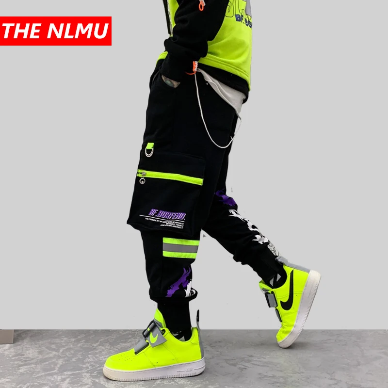 

Hip Hip Black Patchwork Harem Pants Men Joggers Pant 2020 Autumn Graffiti Fashion Streetwear Dancing Trousers Sweatpants WG603