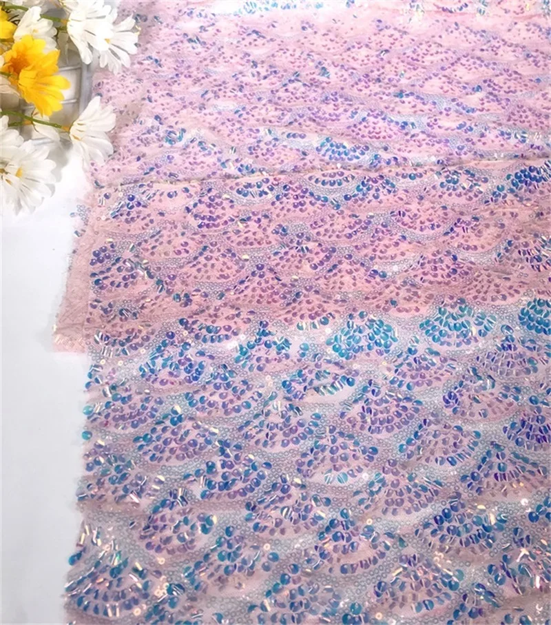 Светильник голубая и розовая ткань для рукоделия женское вечернее платье