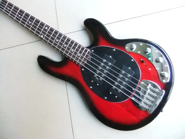 Оптовая продажа 5 струн электрический бас Musicman высшего качества в Red Burst