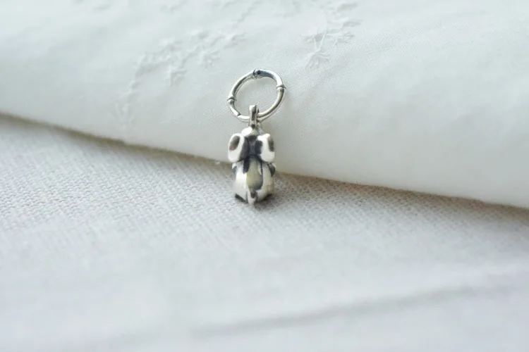 Новое поступление 100% серебряные бусины 925 пробы Кулон Слон брелоки подходят к